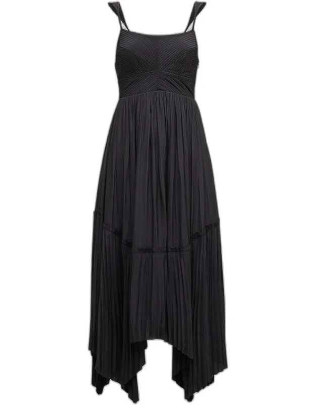 Pleated Handkerchief Dress