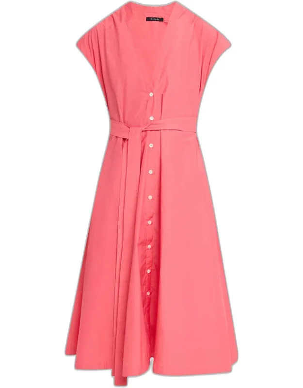 Tie-front Midi Shirtdress