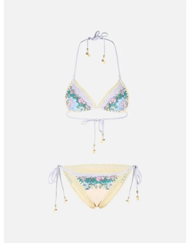 Bikinis With Crochet Detail In Nylon Blend