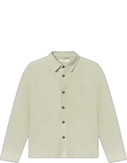 Suede Button-down Shirt