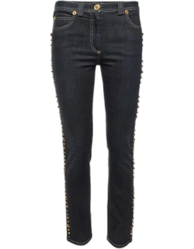 Denim Studded Slim Fit Jeans