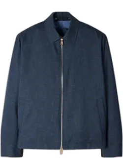 Space-dye Check Wool Jacket