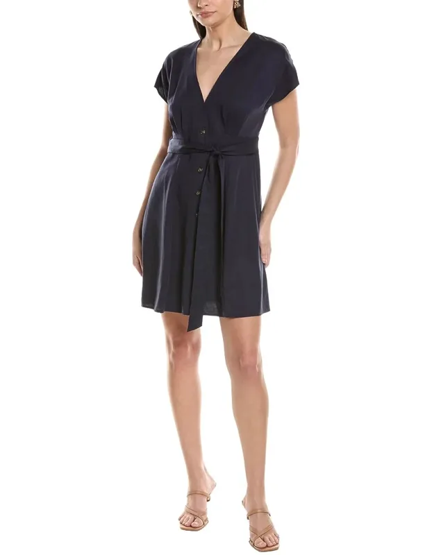 Linen-blend Mini Dress