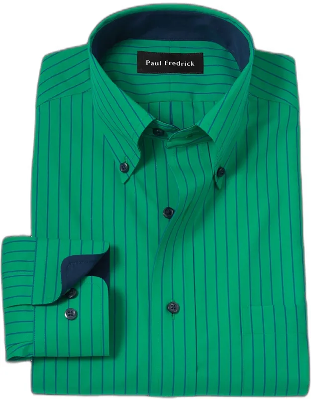 Tailored Fit Non-iron Cotton Stripe Dress Shirt