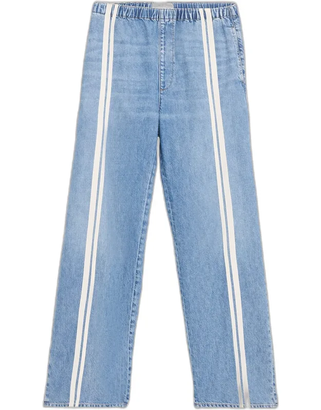 Featherweight Wide-leg Denim Track Pants