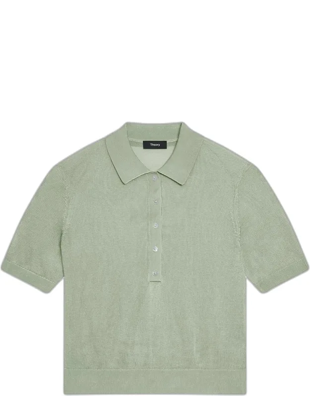 Sheer Short-sleeve Polo Shirt