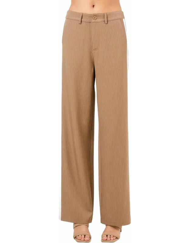 Wide Leg Pinstripe Pants