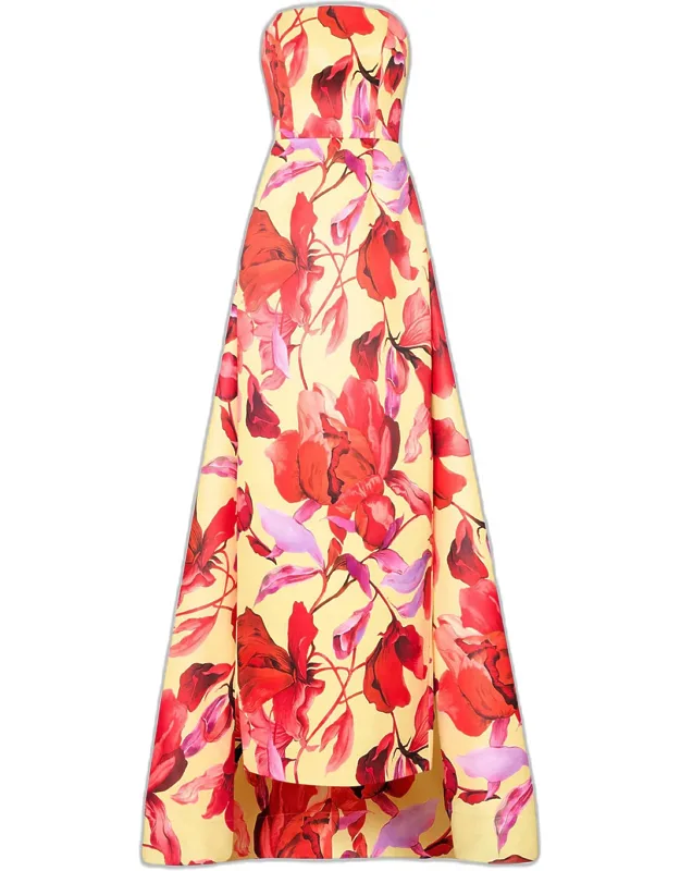 Printed Taffeta Dress