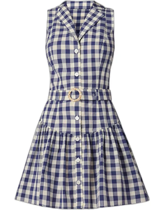 Gingham Mini Shirtdress