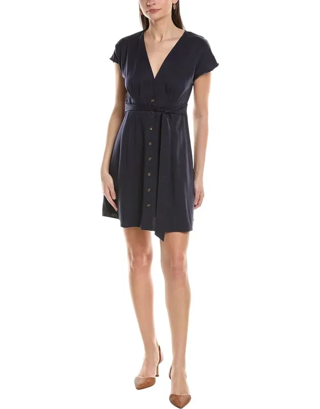 Linen-blend Mini Dress