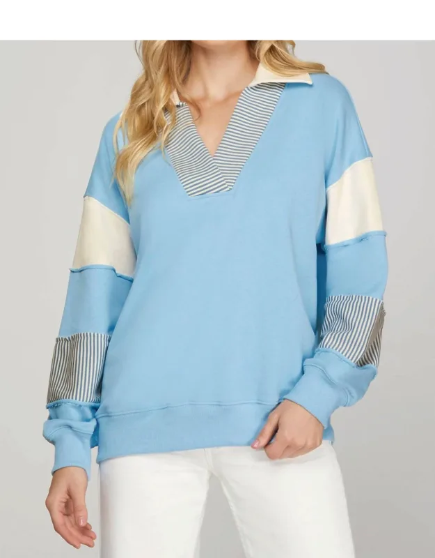 Color Block French Terry Sweatshirt
