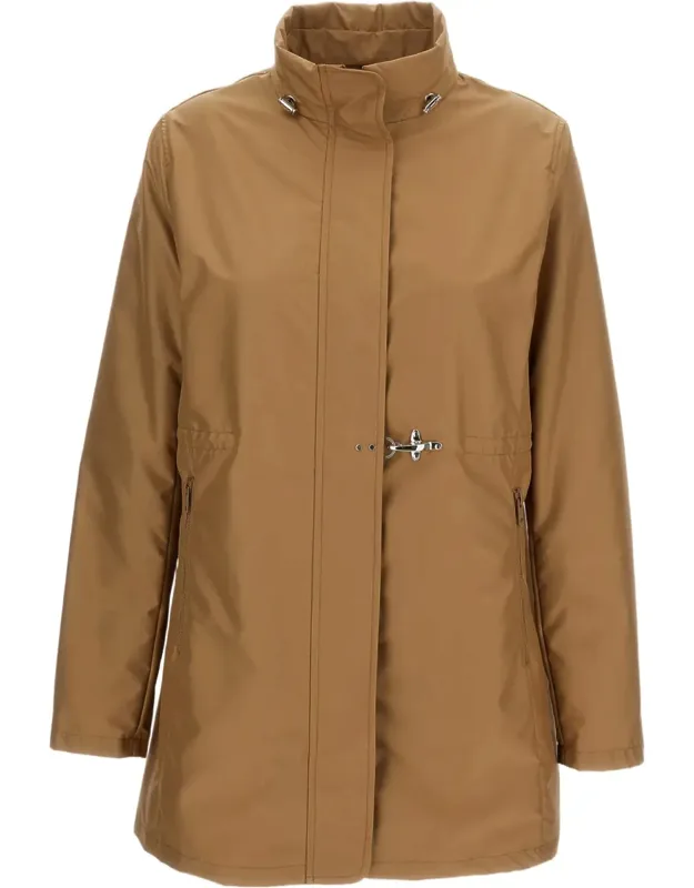 Water-repellent Poplin Overcoat