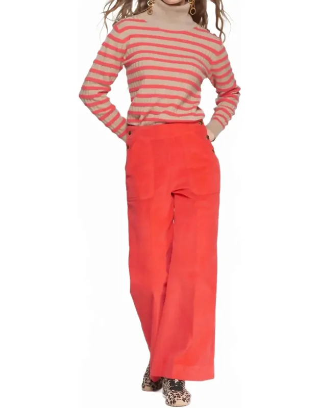 The Muriel Corduroy Wide-leg Pants
