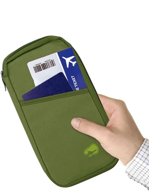 Travel Passport Wallet 12 Cells Ticket Id Credit Card Holder Water Repellent Document Phone Organizer