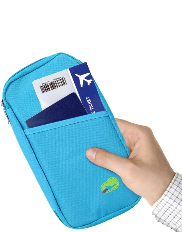 Travel Passport Wallet 12 Cells Ticket Id Credit Card Holder Water Repellent Document Phone Organizer