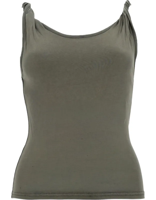 Tank Top With Rolled Straps
