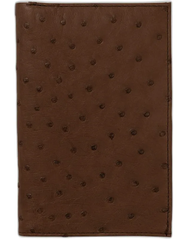Matte Ostrich Leather Coat Wallet