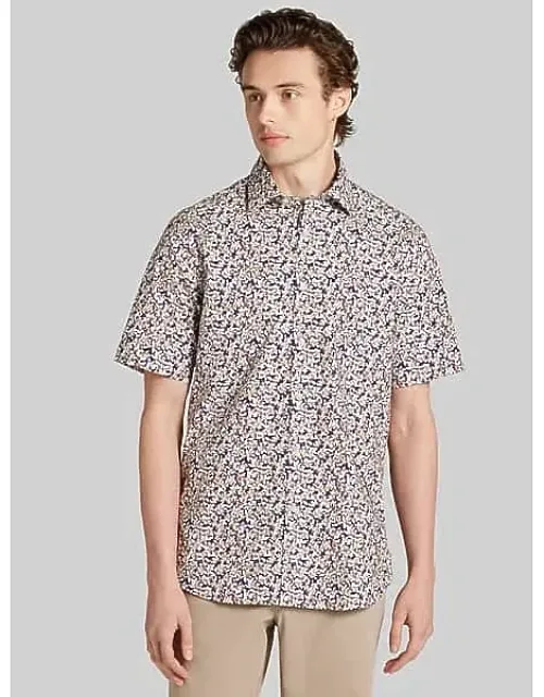 Modern Fit Micro Floral Short Sleeve Woven Shirt