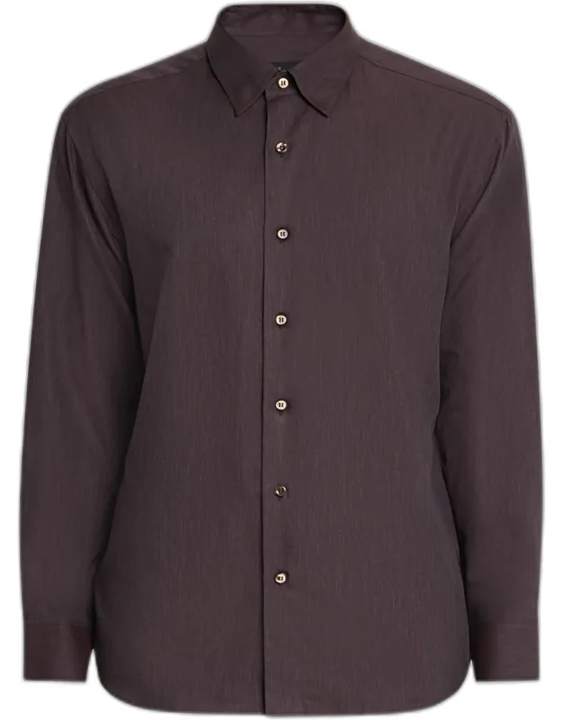 Cotton Flannel Button-down Shirt