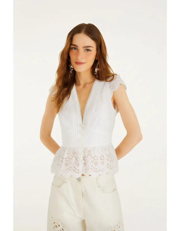 Embroidered Lace Blouse
