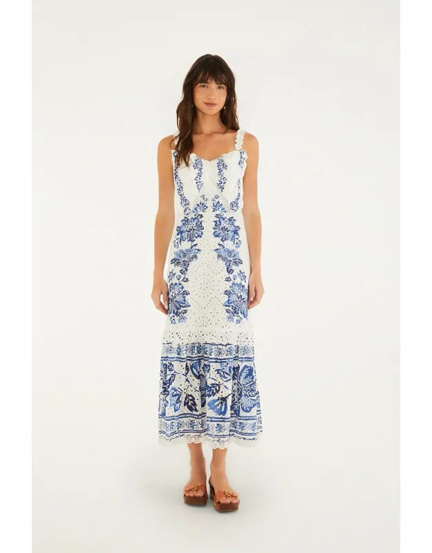 Beautiful Nature Eyelet Midi Dress