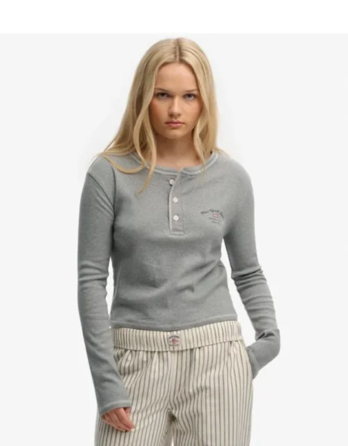 Athletic Essentials Button Down Long Sleeve Top