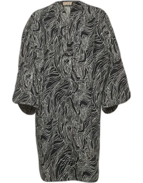 Abstract Print Cotton Tunic Dress
