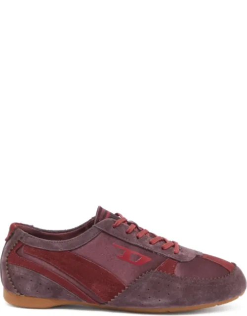 D-mile-flat Sneakers With Suede Overlays