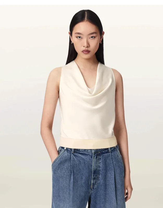 Zoey Sleeveless Cowl Neck Tank Top