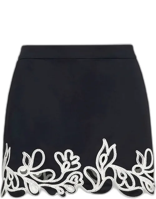 Embroidered Paisley Bloom Skirt