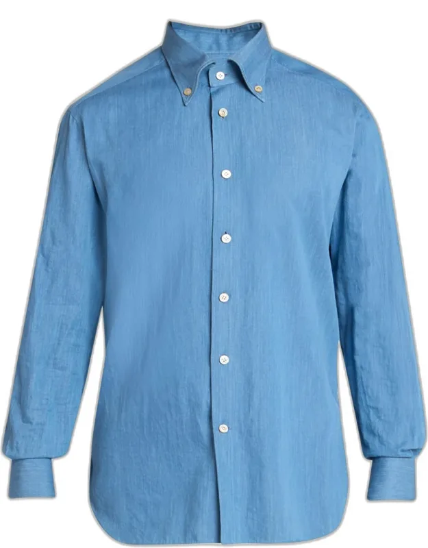 Cotton Chambray Button-down Shirt