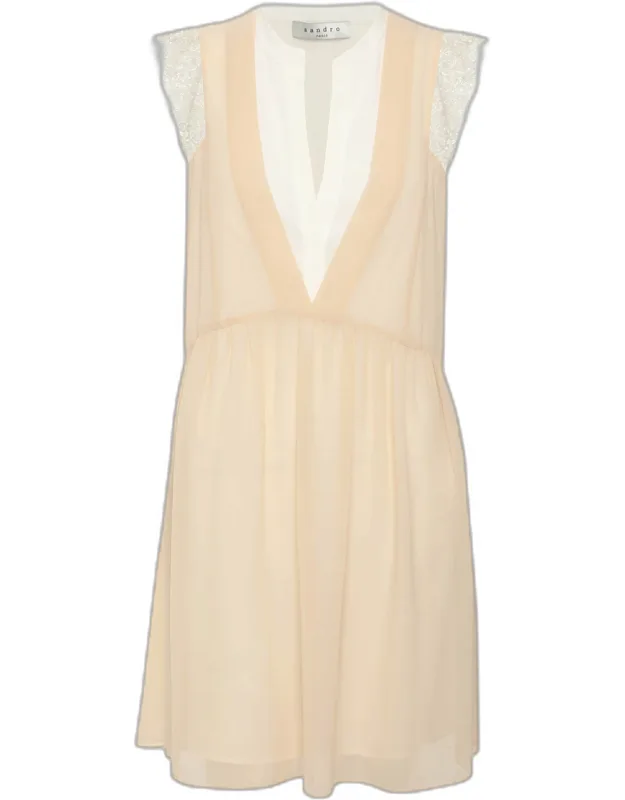 Crepe And Lace Mini Dress