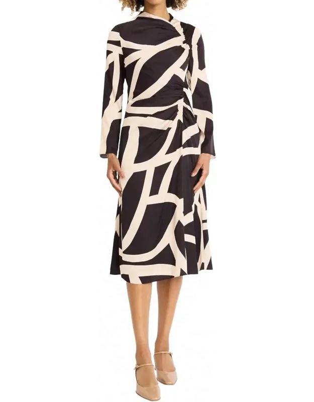 Asymmetric Ruched Dress