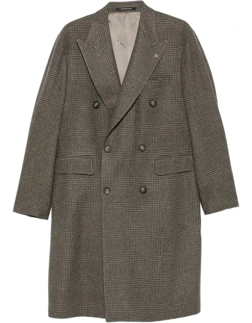 Prince Of Wales Check Double-breasted Coat
