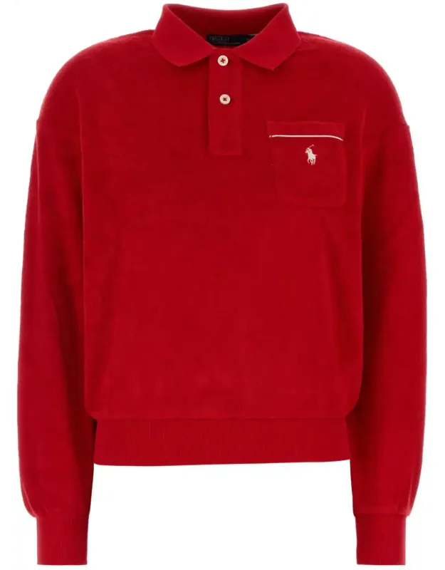 Terry Fabric Polo Shirt