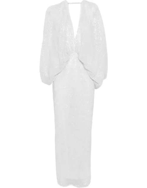 Sequin Ruched Maxi Dress