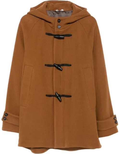 Toggle-fastening Hooded Coat