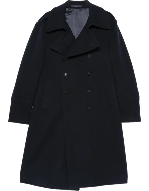 Double-breasted Twill-weave Coat