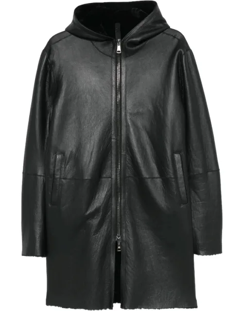 Hooded Leather Jacket