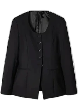 'a Suit To Travel In' Collarless Blazer
