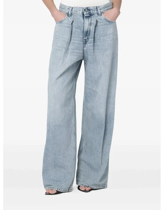 Whiskering-effect Jeans