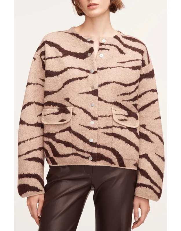 Zebra Jacquard Cropped Jacket