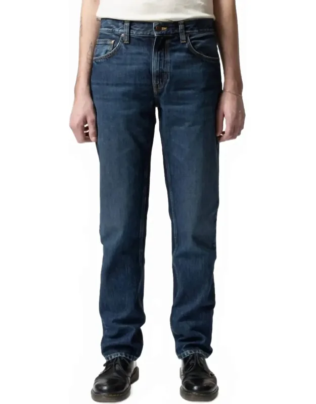 Gritty Jackson Jeans In Soil With Rigid Organic Cotton And Straight Leg