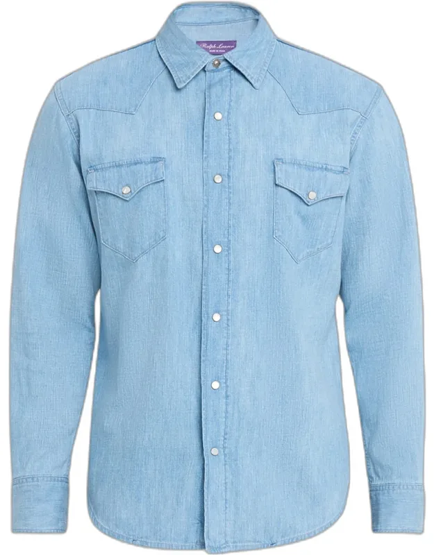 Japanese Denim Snap-front Western Shirt