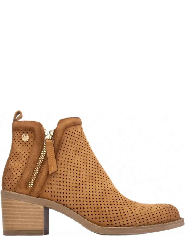 Ankle Boots With Mid Block Heel And Memory Foam Insole