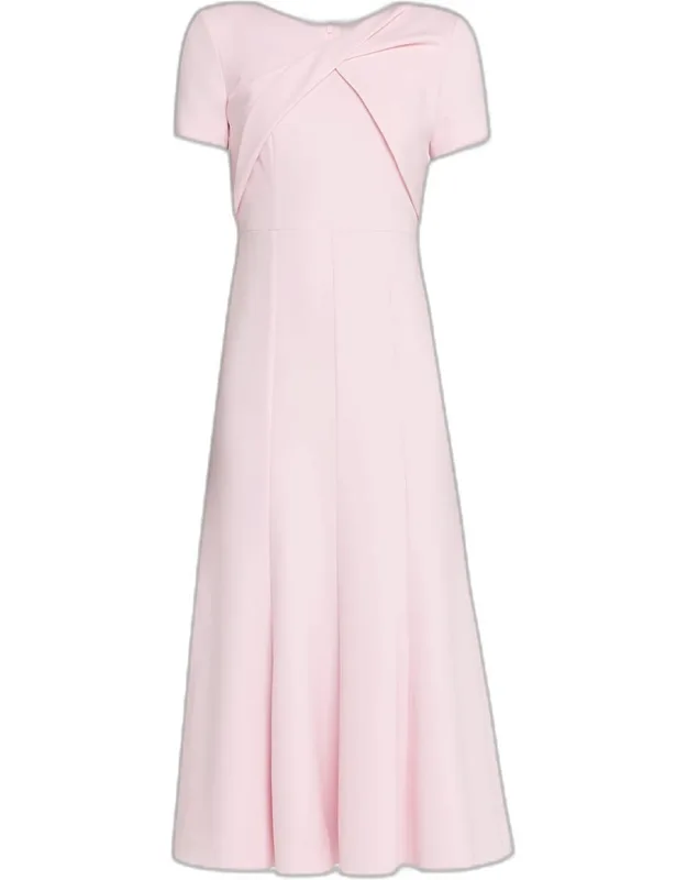 Twist Draped Midi Dress