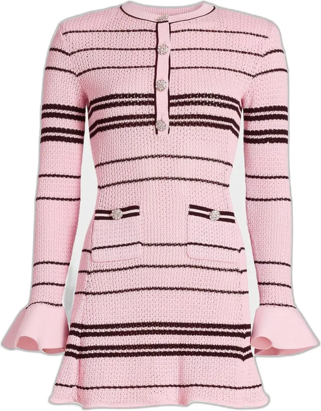 Striped Knit Mini Dress