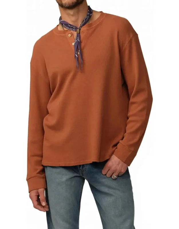 Crosby Organic Cotton Waffle Henley Shirt