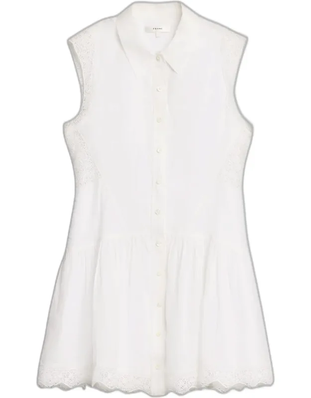 The Embroidered Mini Day Dress