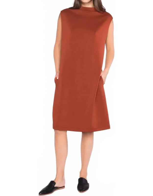 Scuba Cowl Neck Dress